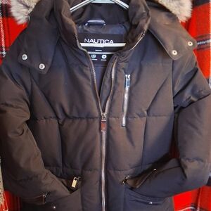 Nautica Woman's Black Puffer Jacket.